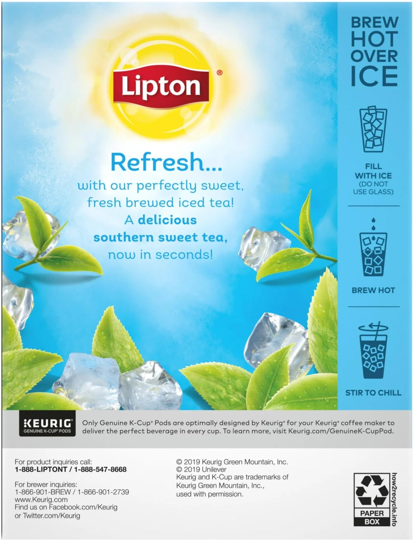 Lipton Southern Sweet Iced Tea K-Cups 72 Count