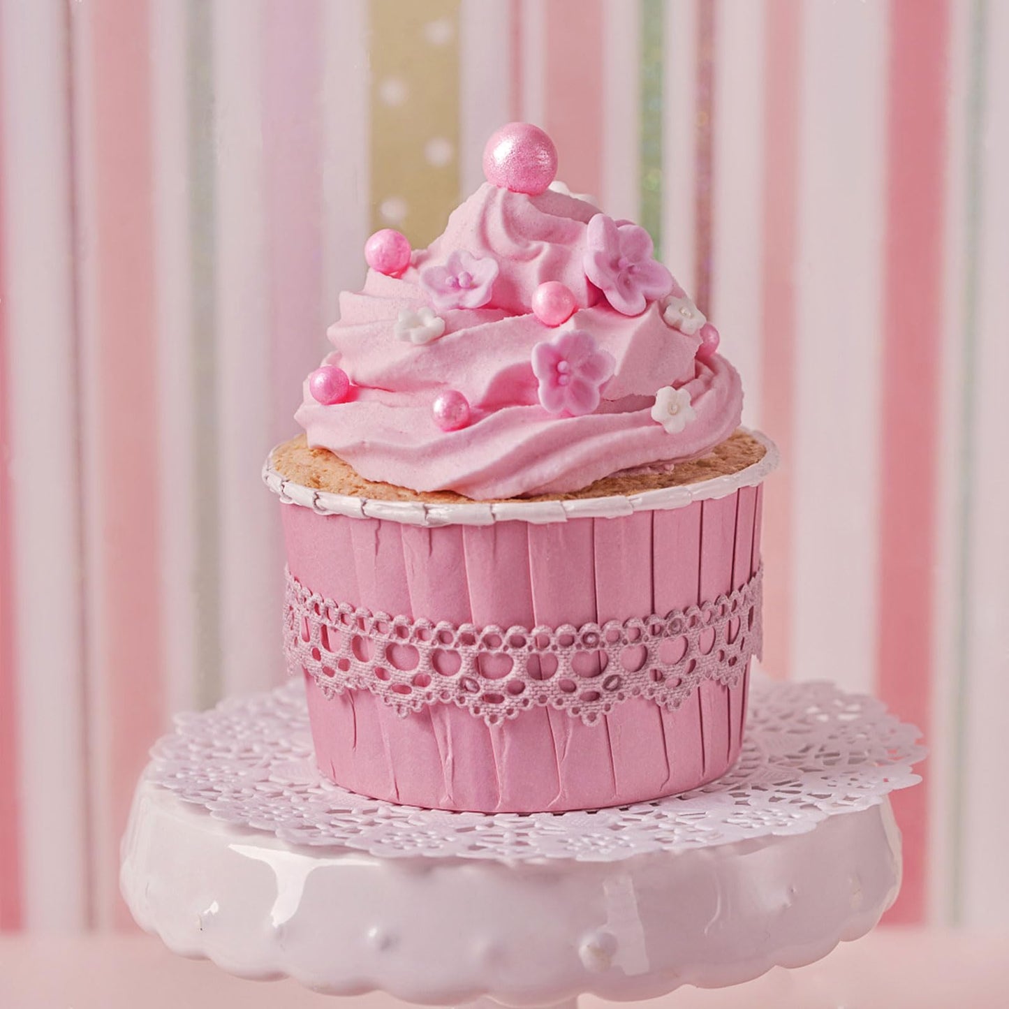 Sprinkles For Cake Decorating, Pink Pearl Sprinkles Mix For Valentine'S Cake Cupcake Cookie Baking Ice Cream Toppings
