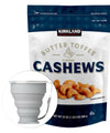 Kirkland Butter Toffee Flavored Cashews, 24 Oz. Item 1510336 Bundle with MORALZA Silicone Collapsible Cup 200ml - 2 Items