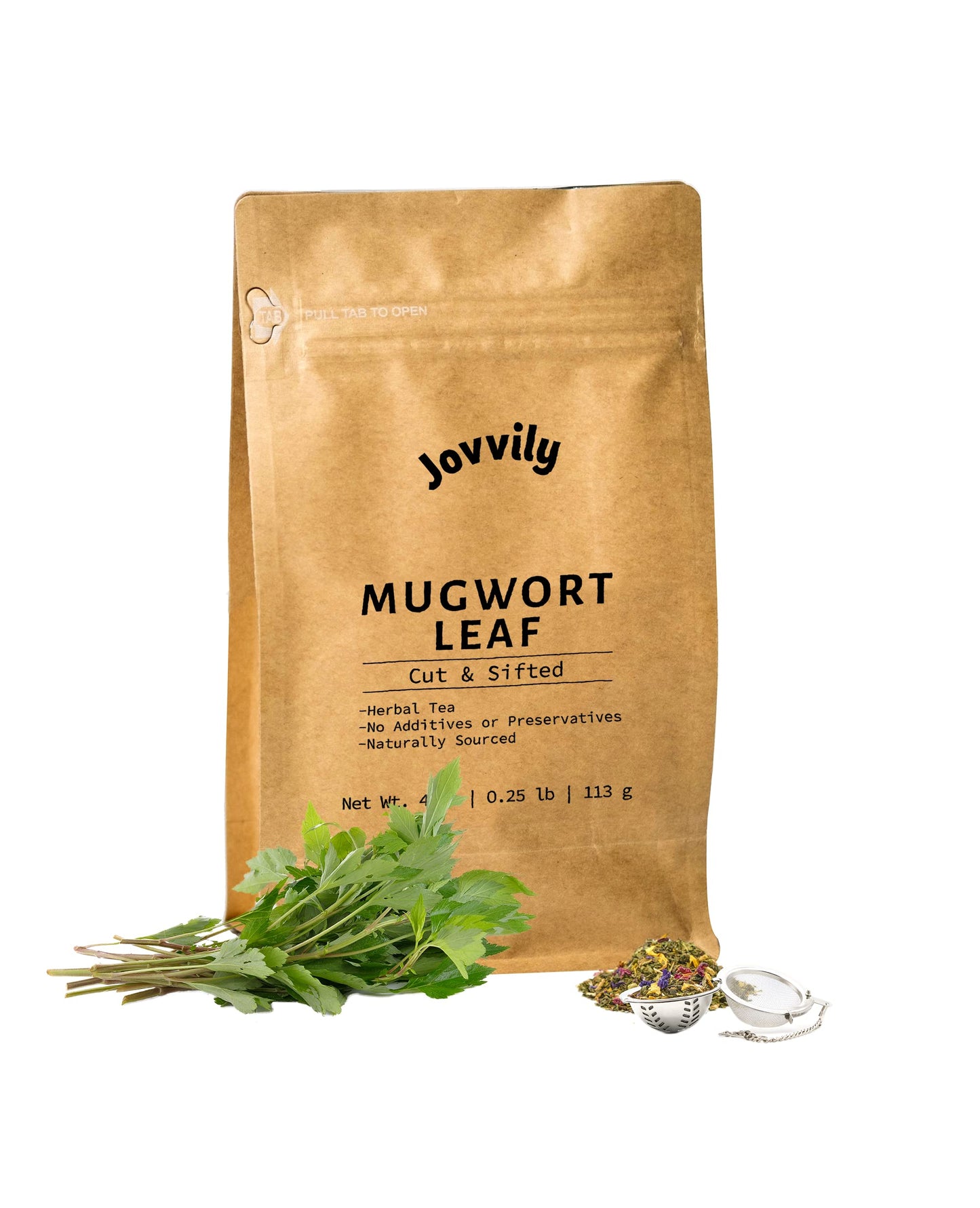 Jovvily Mugwort Leaf Cut And Sifted - 4 Oz - Herbal Tea - No Additives