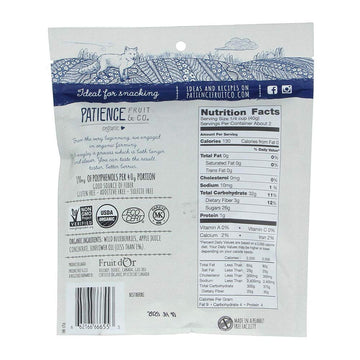 Patience Fruit & Co Organic Dried Wild Blueberries, 3 Oz