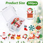 300Pcs Edible Christmas Cake Decorations, Edible Wafer Paper Christmas Cupcake Decorations Edible Christmas Cake Toppers For Xma