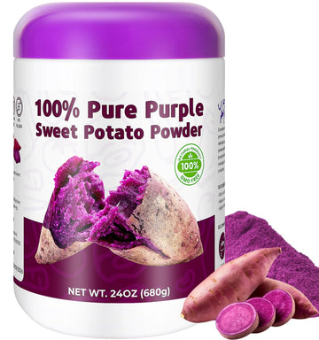 24Oz Purple Sweet Potato Powder - Deep Purple 100% Natural Ube Powder Food Coloring, No Gluten, No Fillers, Ube Extract for Baki