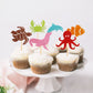 Keaziu 36 Pack Ocean Theme Cupcake Toppers Dolphin Octopus Crab Fish Sea Turtle Seal Cupcake Picks Under The Sea Animals Theme B