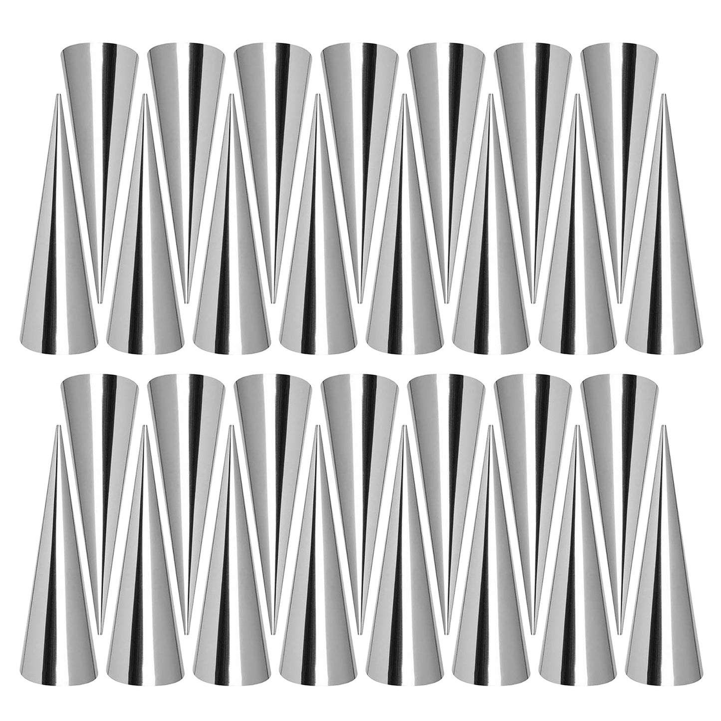 Non-stick Cream Cannoli Tubes, FantasyDay 30 Pcs Stainless Steel Baking Cones Pastry Roll Horn Croissant Mold Cannoli Shells - P