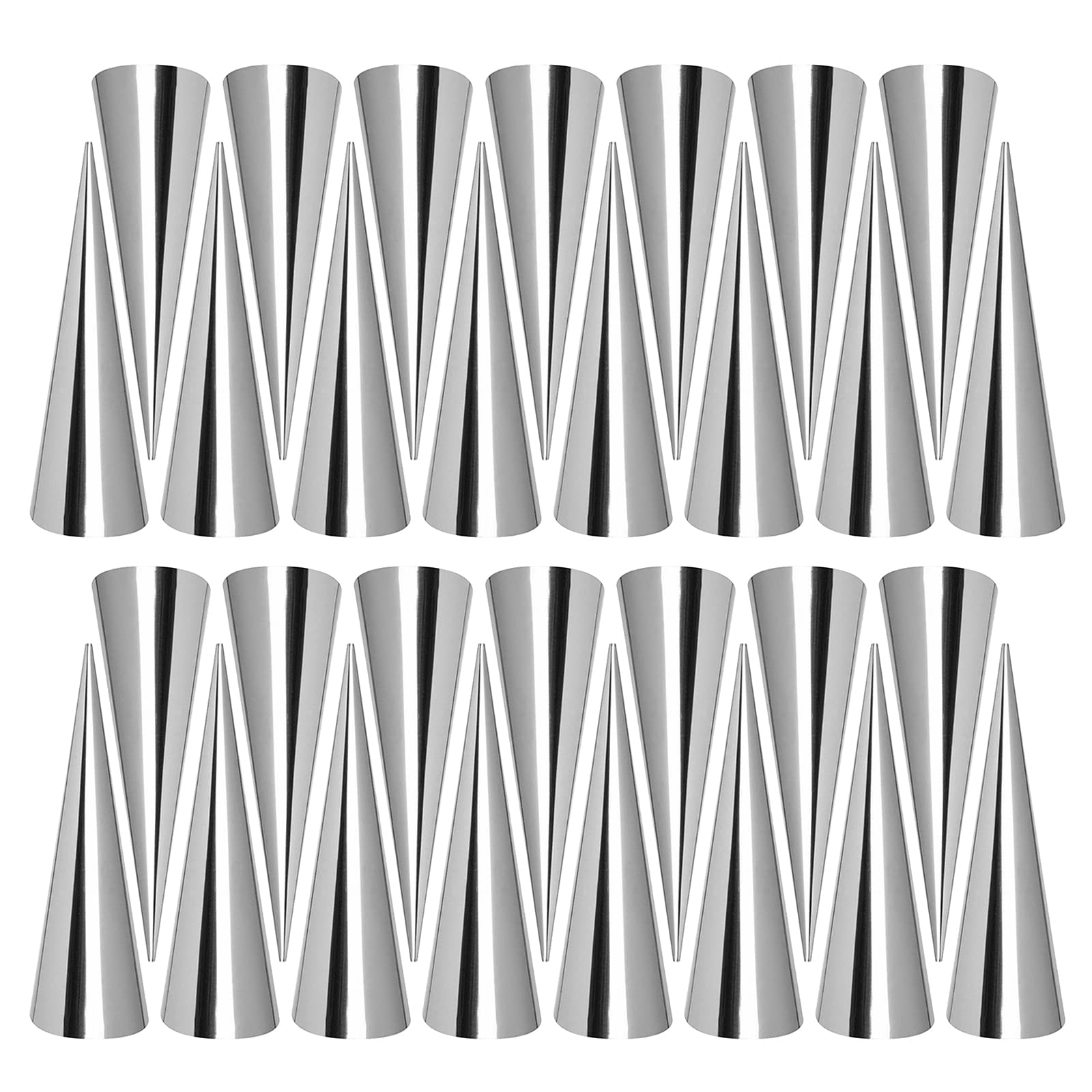 Non-stick Cream Cannoli Tubes, FantasyDay 30 Pcs Stainless Steel Baking Cones Pastry Roll Horn Croissant Mold Cannoli Shells - P