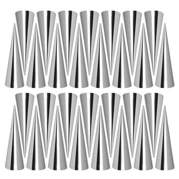 Non-stick Cream Cannoli Tubes, FantasyDay 30 Pcs Stainless Steel Baking Cones Pastry Roll Horn Croissant Mold Cannoli Shells - P