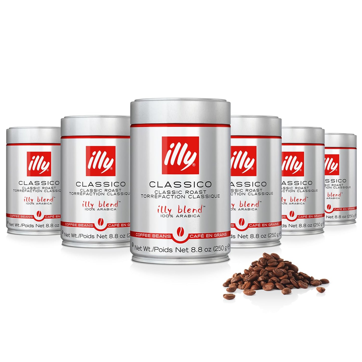 Illy Whole Bean Coffee - Perfectly Roasted Whole Coffee Beans - Classico Medium Roast - With Notes Of Caramel, Orange Blossom & 