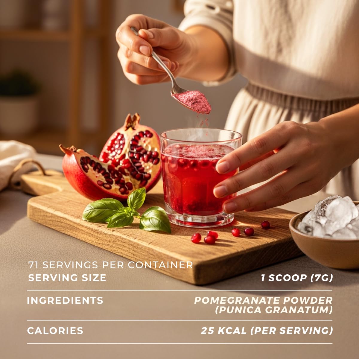 Gya Tea Co Pomegranate Powder 1.1lb (17.64 Oz) - 100% USDA Organic Freeze-Dried Whole Fruit - Antioxidant Rich Superfood for Drinks & More - Immunity & Energy Boost - Non-GMO  Gluten-Free  Sugar-Free