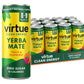 Virtue Yerba Mate, Peach & Raspberry - Natural Energy Drink - Sugar Free, Zero Calories, 8.4 oz (Pack of 12)