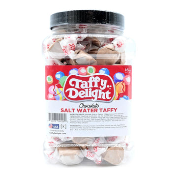 Taffy Delight Salt Water Taffy (16oz, Chocolate)
