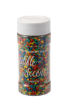 EDIBLE ACCENTS MINI BRIGHT SEQUINS - Confectionery Accents, Gluten Free, Egg Free, Nuts Free, Kosher, Fancy Sprinkles Medley Mix