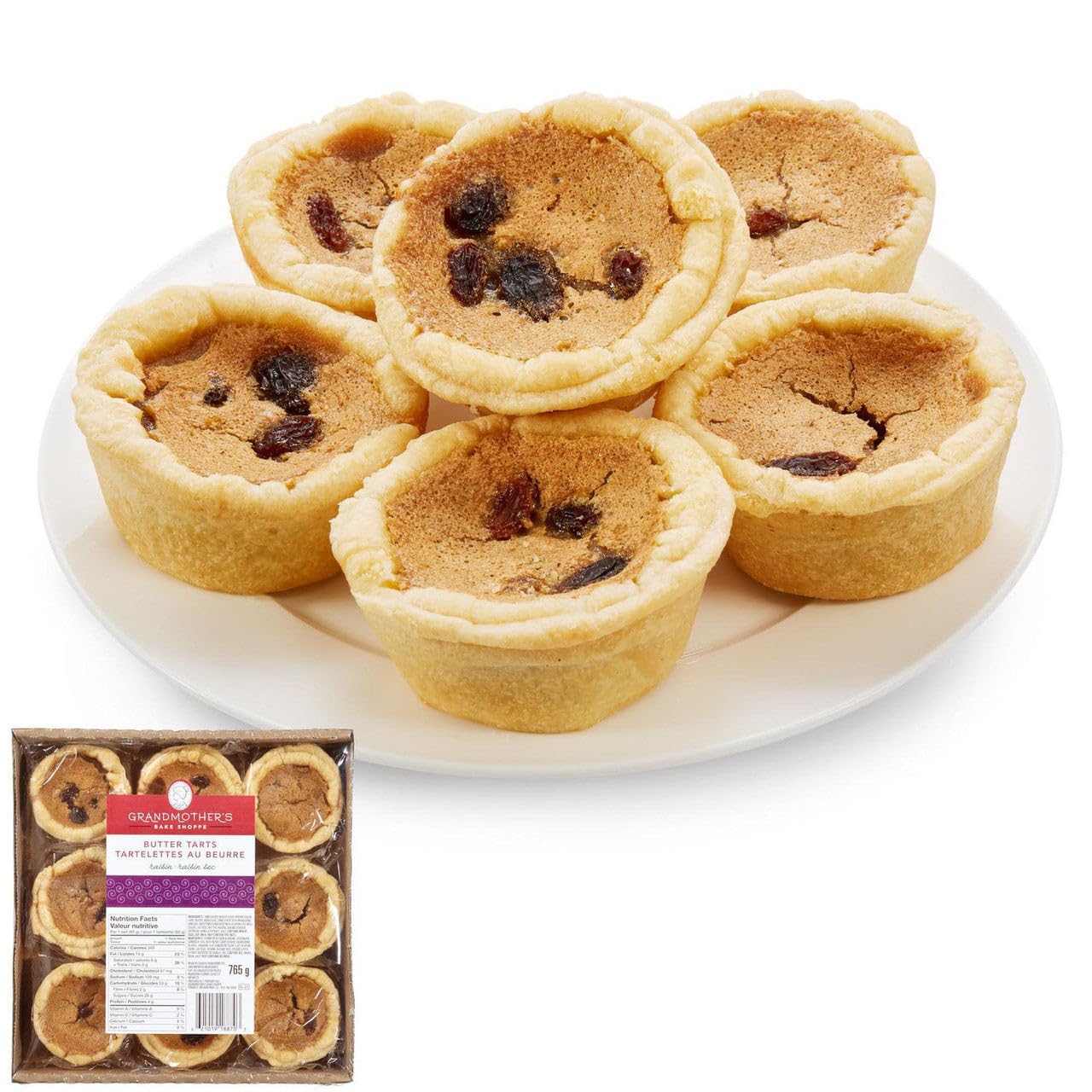 Grandmother'S Bake Shoppe Raisin Butter Tarts, 765G/27Oz., {Imported From Canada}