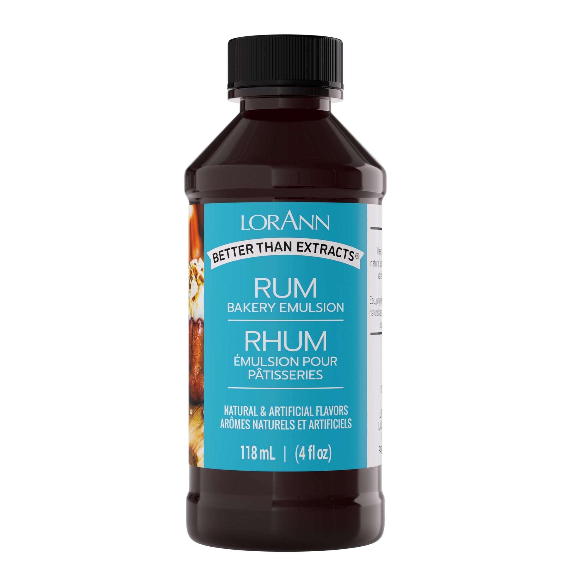 LorAnn Oils Bakery Emulsion, Rum Flavor, Gluten-Free, Keto-Friendly, 4 Fl Oz, Model 043035