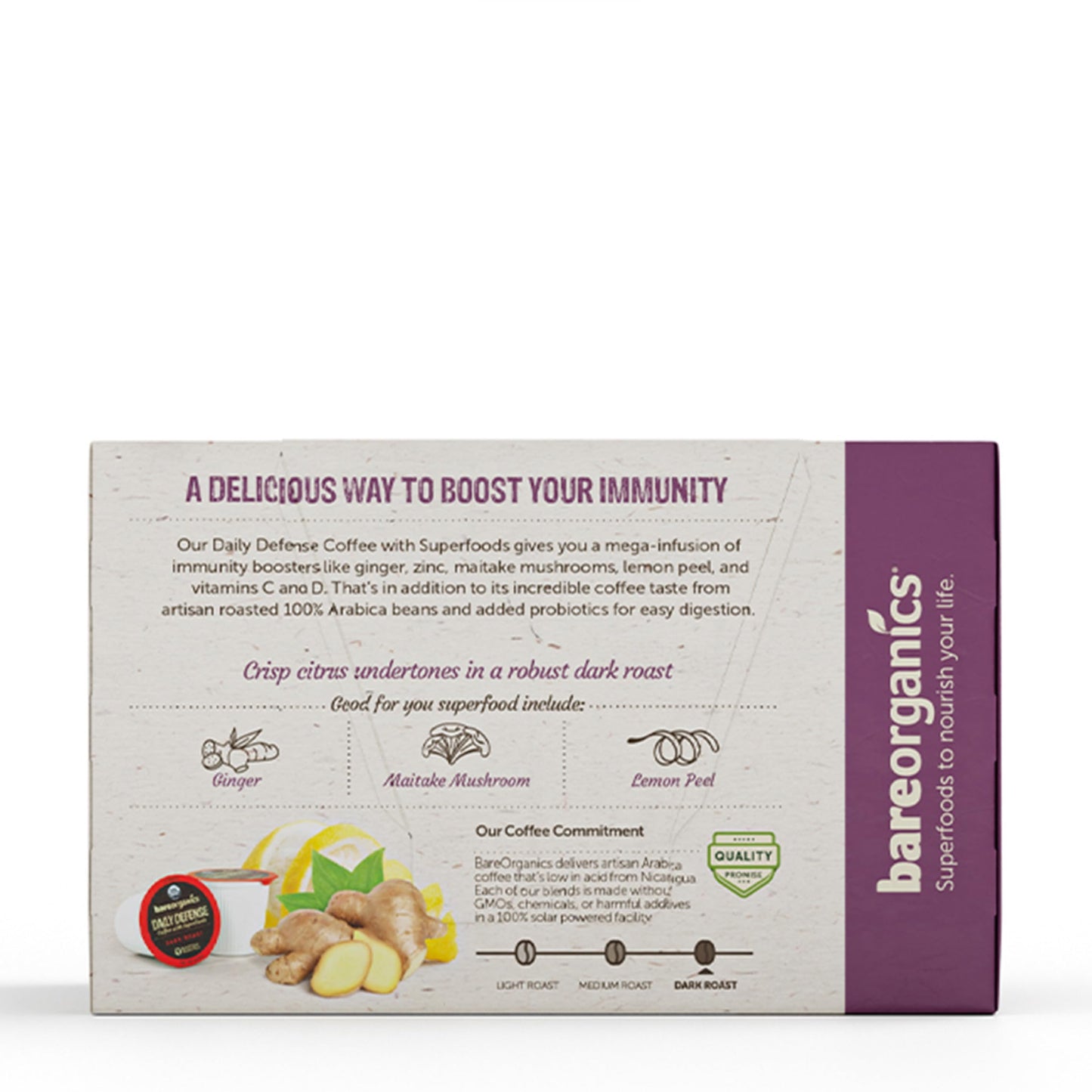 Bareorganics Daily Defense Coffee With Superfoods, 60Ct (15660)
