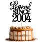 Rsstarxi Cake Topper, Glitter 21st Birthday Decoration, Black, Cheers to 21 Years, Perfect for Weddings and Anniversaries