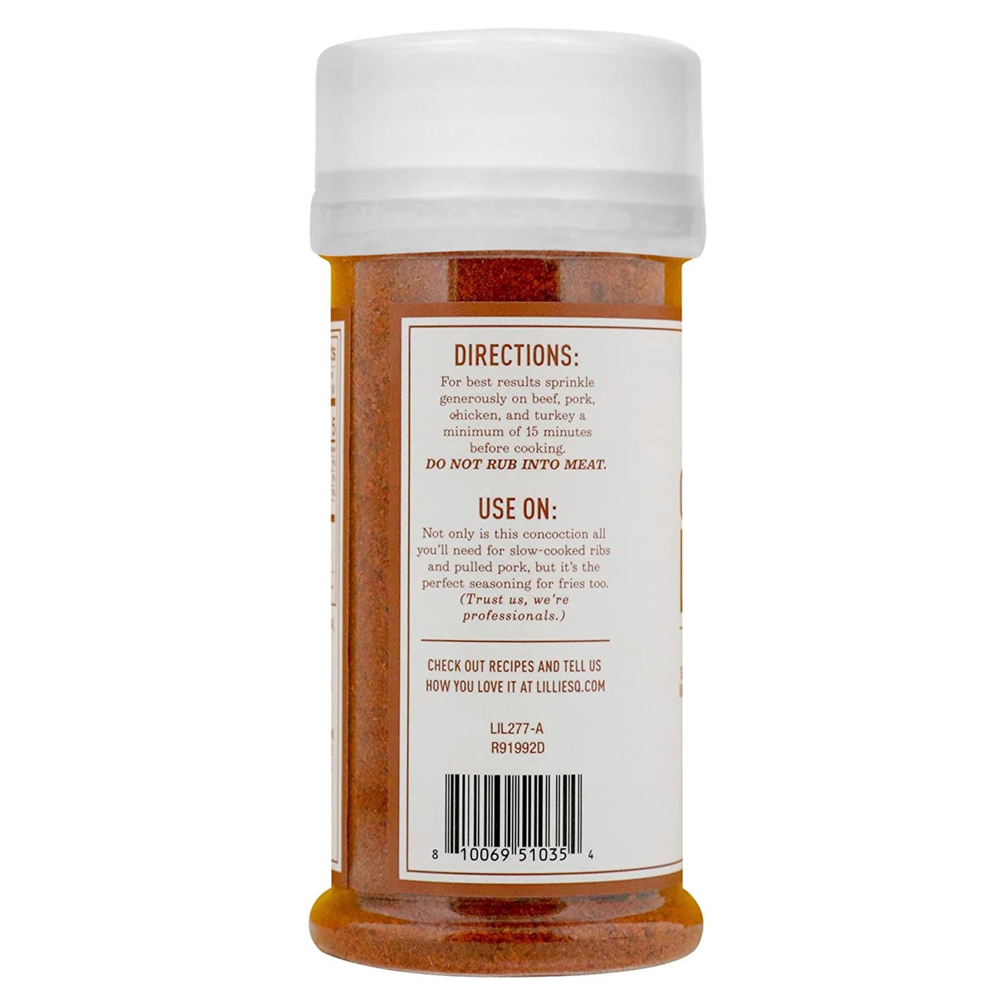 Lillies Q - Carolina Dirt Bbq Rub, Sugar-Based Bbq Rub, Traditional Carolina Barbeque Rub, Sweetened Blend Of Southern Spices, P