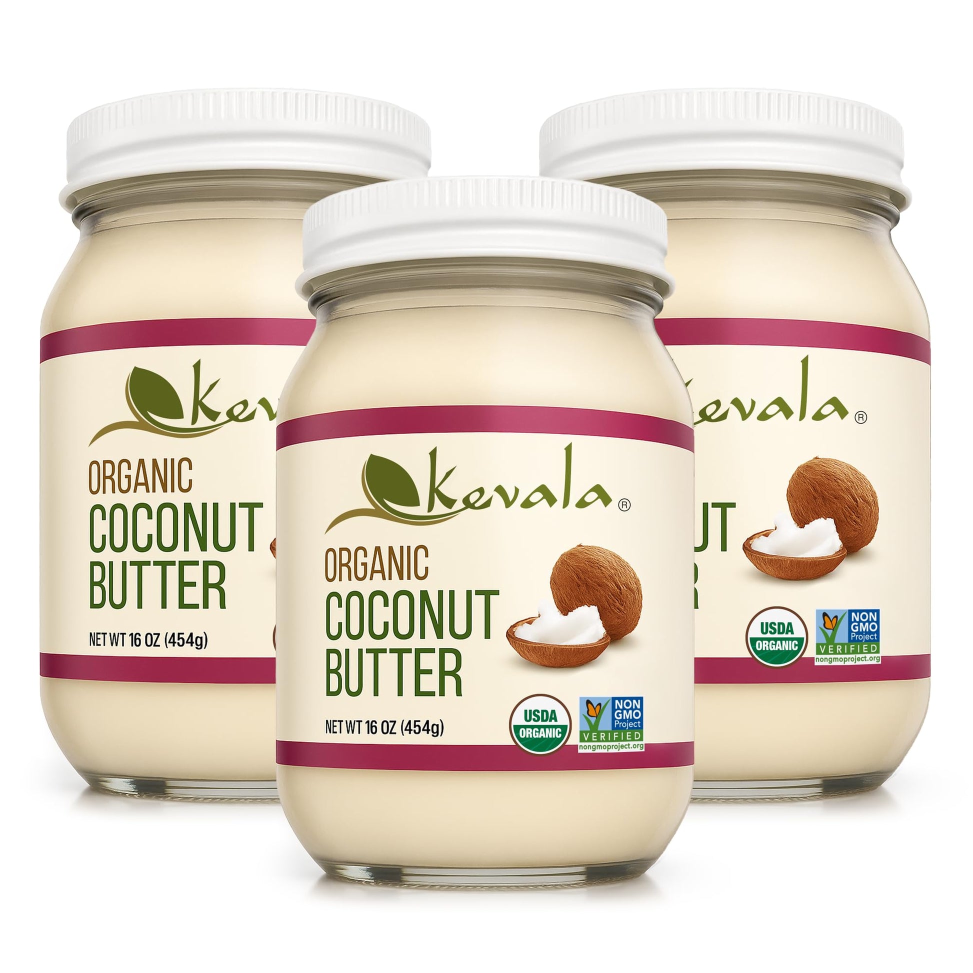 Kevala Organic Coconut Butter - Raw, Cold-Pressed Spread & Cream Alternative for Baking, Desserts & Toast - Vegan, Gluten-Free, 