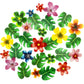 Weraru Cupcake Toppers - 64Pcs Tropical Palm Leaves & Hawaii Flowers, Paper, CL077, Jungle Summer Party Decoration