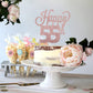 Lingteer Happy 55Th Birthday Cake Topper - Cheers To 55Th Birthday 55 Years Old Birthday Party Cake Decorations Sign.