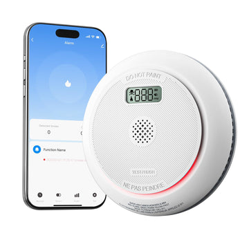 Siterlink 2.4G Smart Smoke And Carbon Monoxide Detector Combo With Digital Display, 2 In 1 Wifi Fire And Co Alarm Detector, Repl