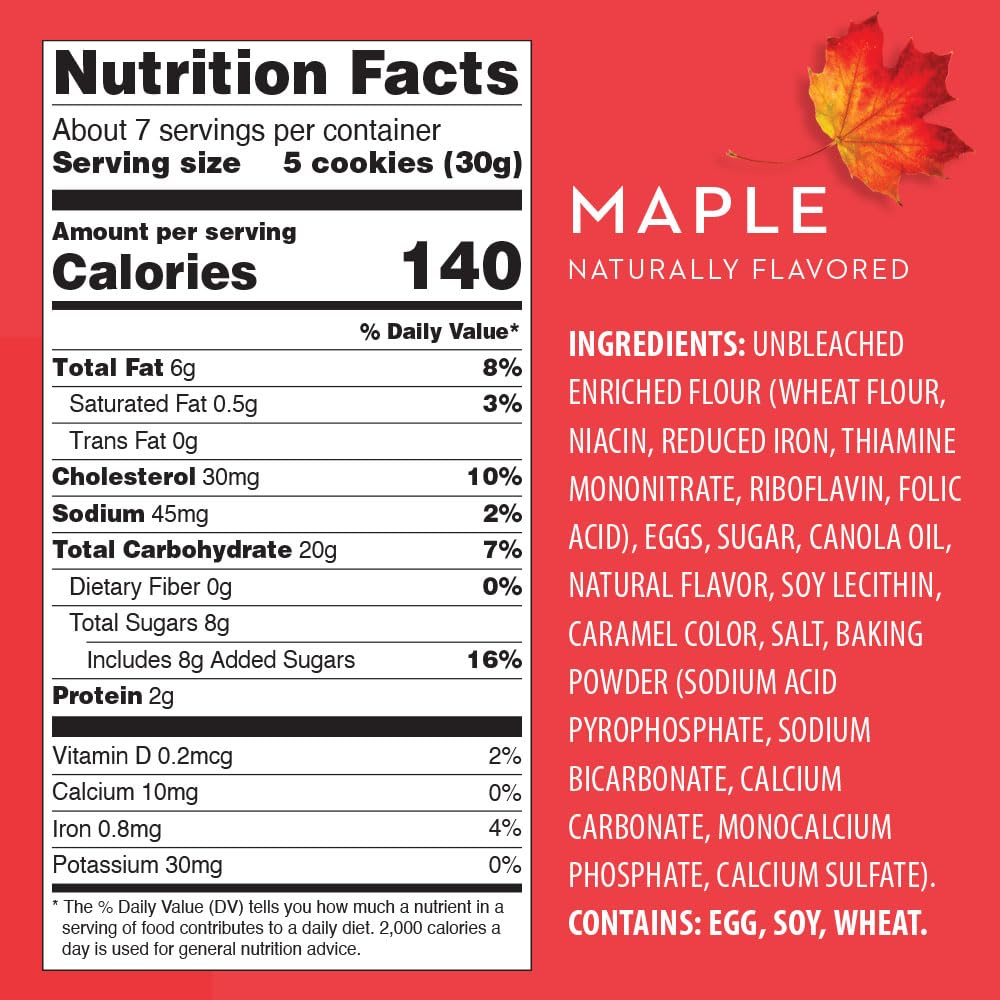 Reko Pizzelle Authentic Italian Style Waffle Cookie, Maple, 7 Ounce (Pack Of 12)