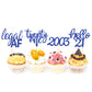 24 Pcs Glitter 21St Birthday Cupcake Toppers For Celebrating Twenty-One Years Old Birthday Party Decorations (Dark Blue Glitter)
