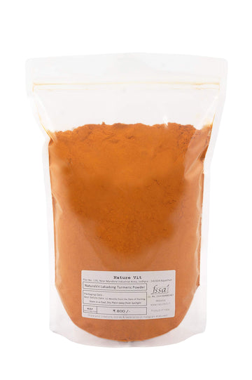 Naturevit Organic Lakadong Turmeric Powder, 1 Kg | High Curcumin Lakadong Turmeric Powder - Directly Sourced From The Organic Fa