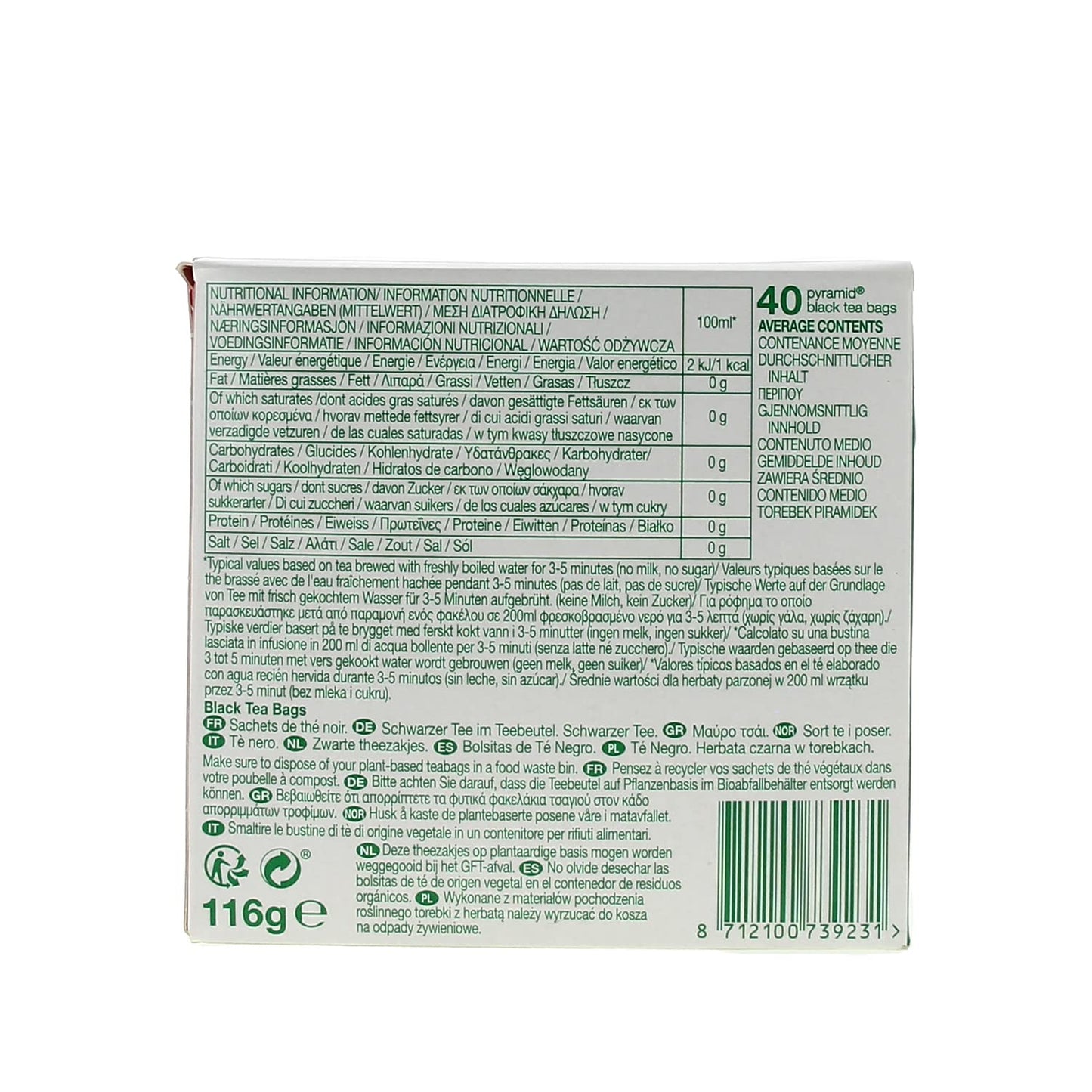 PG Tips Premium Black Tea Bags, Non-Pyramid, 40 Count - Rich Flavor, Perfect for Brewing, Ideal for Tea Lovers