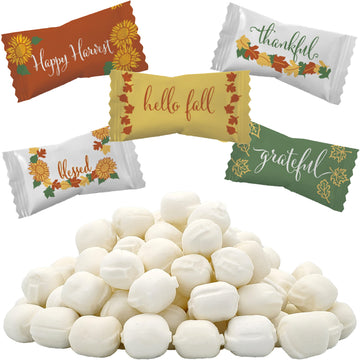 The Dreidel Company Autumn Buttermints, Mint Candies, After Dinner Mints, Butter Mint Candy, Fat-Free, Kosher Certified, Individually Wrapped (55 Pieces)
