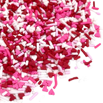 Manvscakes | Valentine sprinkles | Pink and red sprinkles | Jimmies | Cookie sprinkles | Edible sprinkles | Sprinkle mix (7.8 ou