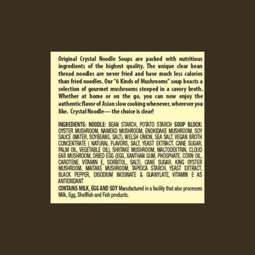 Crystal Noodle Soup, 6 Kinds of Mushrooms, 1.9 Ounce (Pack of 6)