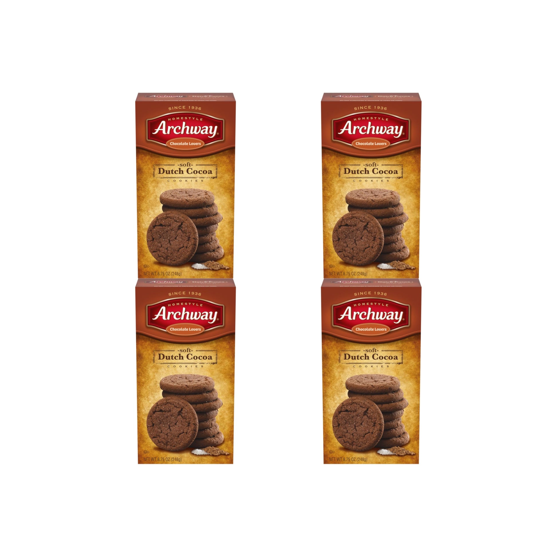 Archway Cookies, Soft Dutch Cocoa Cookies, 8.75 Oz (Pack of 4)