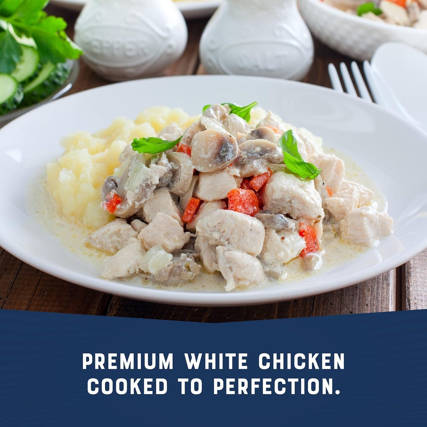 Bumble Bee Premium White Chicken In Water, High Protein Food, Keto Food And Snacks, Gluten Free Food, High Protein Snacks, Bulk Canned Chicken Breast In Water, Canned Meat, 5 Ounce (Pack Of 24)