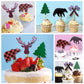 Alissar 30-Pack Lumberjack Cupcake Toppers, Buffalo Plaid Baby Bear Tree Cupcake Topper For Campfire Lumberjack Party Supplies B