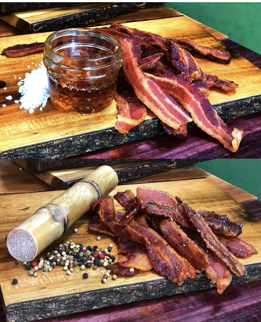 Jurassic Jerkey Carnivore Candy Bacon Jerky Sampler - Old Fashioned Maple & Applewood Smoke - 2 oz bags (Pack of 2)
