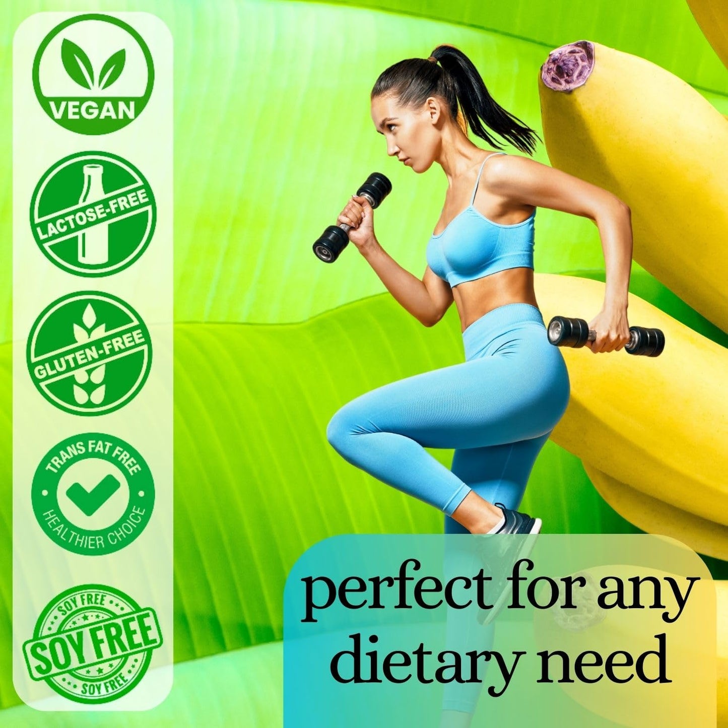 Drinkfit Fruit Smoothie | Real Fruit Puree, Low Sugar, Gluten:Free & Non:Gmo, Banana Smoothie Mix : Makes 32 Smoothies, 64 Fl Oz