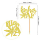 Ercadio Gold Glitter Cupcake Toppers - 24 Pcs Birthday Party Decorations Supplies
