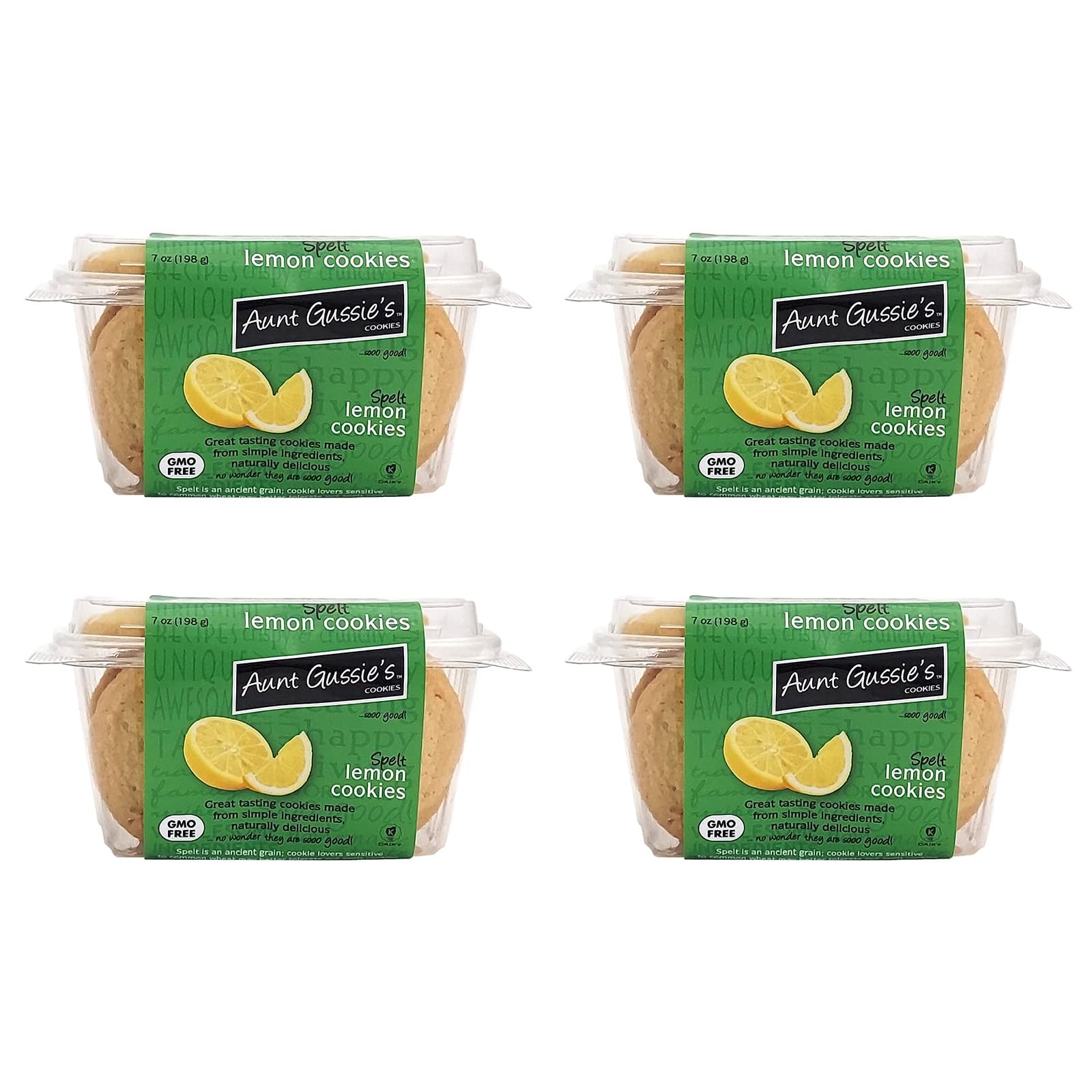 Aunt Gussie'S - Spelt Sugar Free Lemon Cookies - 4 Pack
