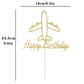 AHAORAY Air  Cake Topper - Gold Glitter Eco-Friendly Cardboard Decoration for Birthday Parties and Photo Booths