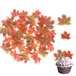 Weraru Edible Fall Leaves Cupcake Toppers, 90 Pcs, Gold Leaf Paper Decorations for Parties