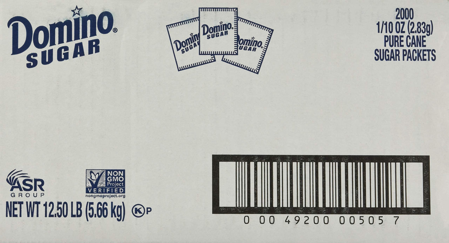 Domino Sugar Packets, 0.1 Ounce (Pack Of 2000)