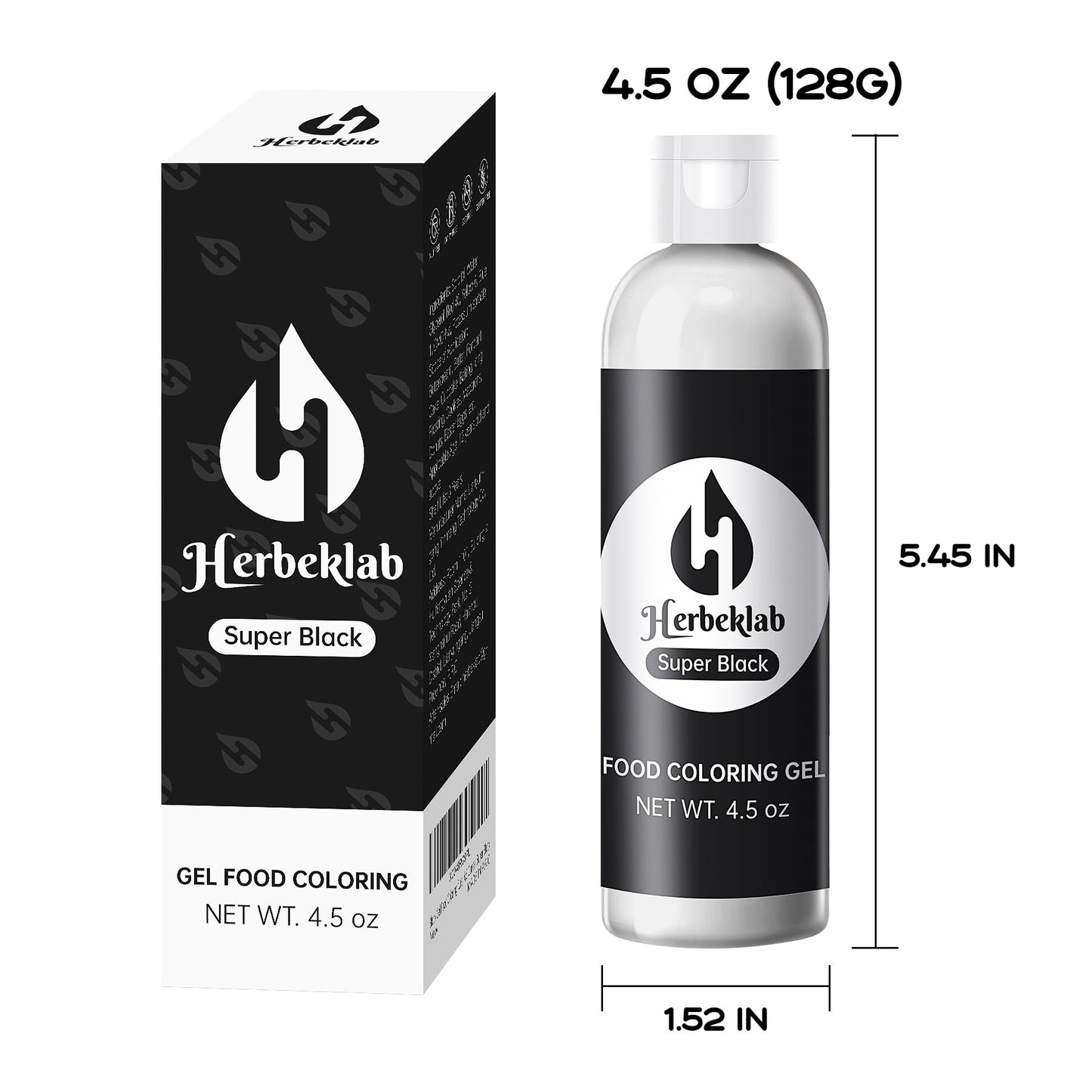 Black Food Coloring Gel 4.5 Oz Professional Grade Super Black Food Dye Concentrated Gel Food Coloring For Icing Baking Cake Deco
