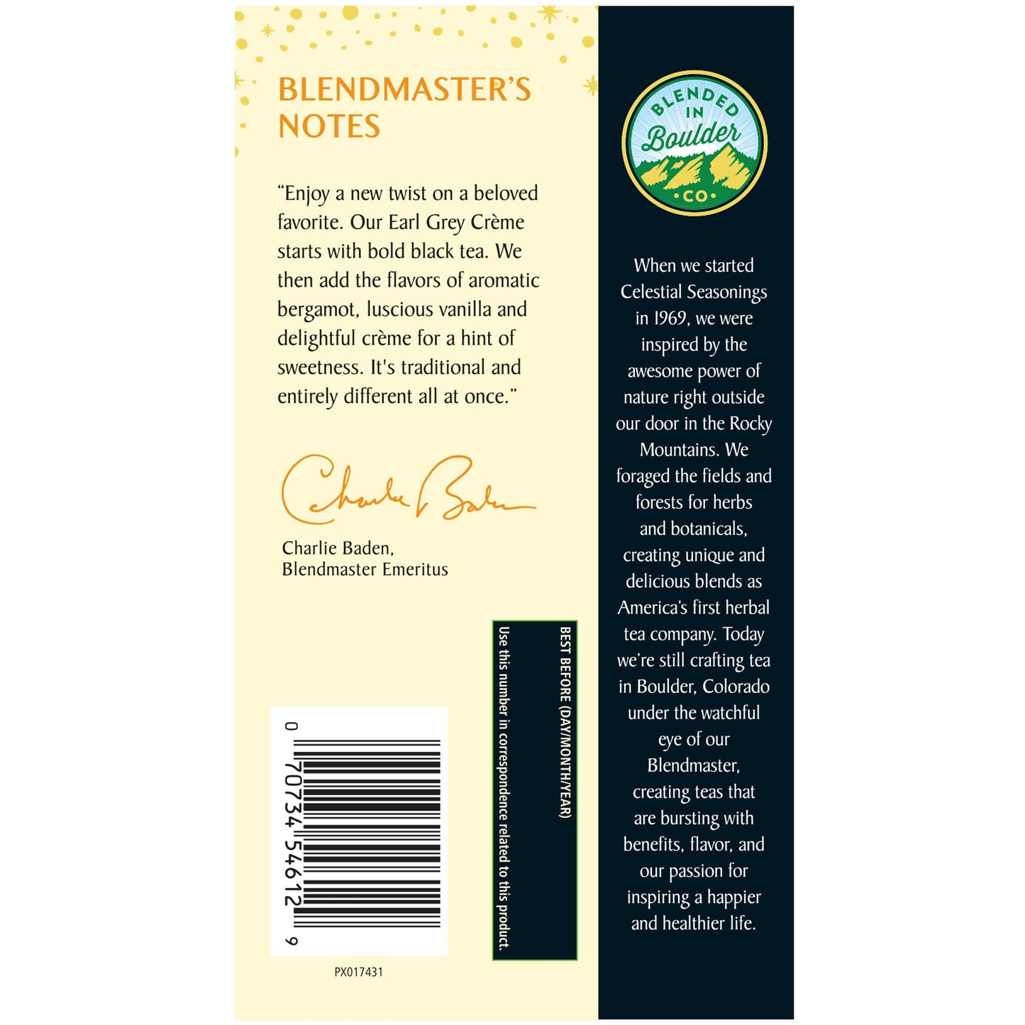 Celestial Seasonings Earl Grey Creme Black Tea - 16 Tea Bags, S-PL-8209