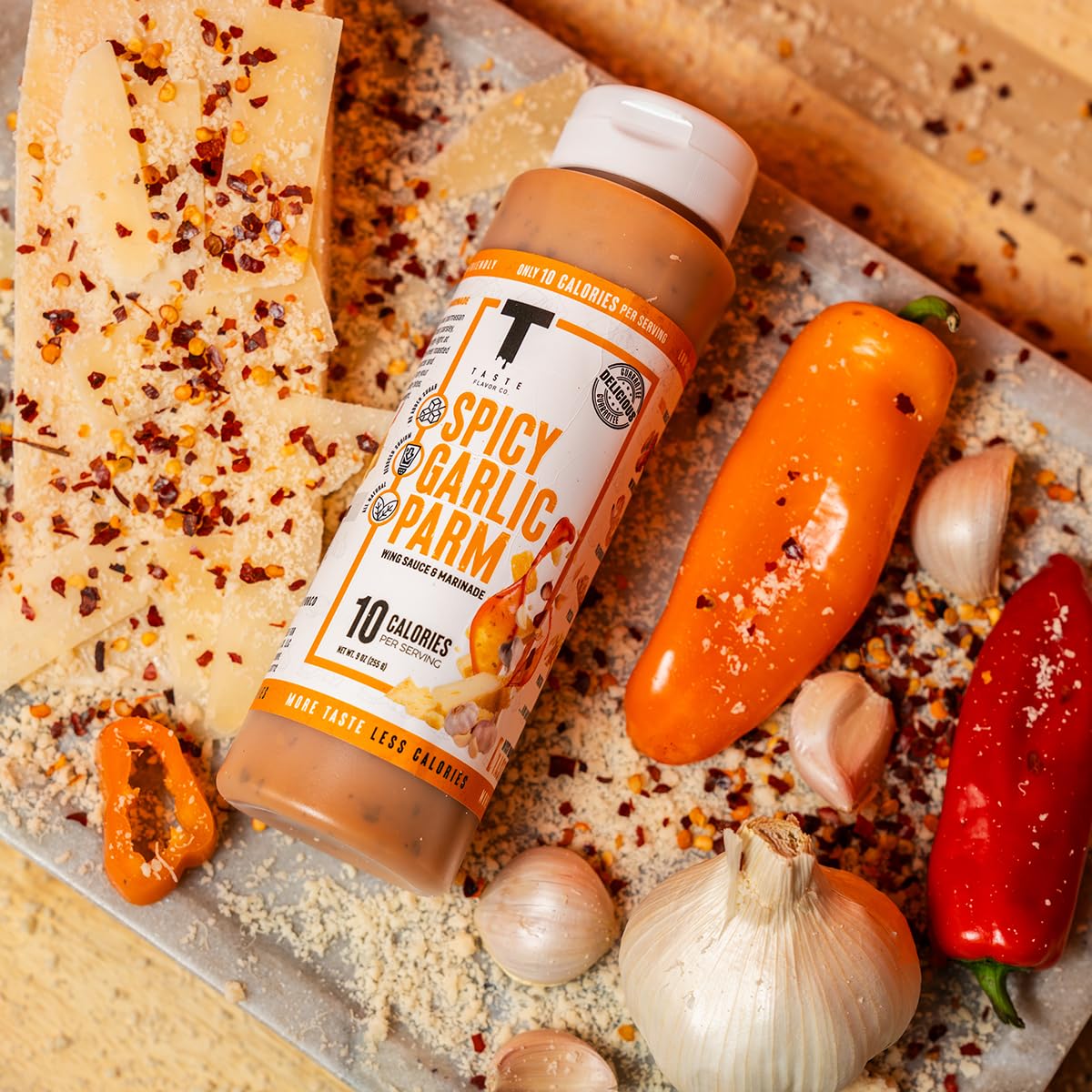 Taste Flavor Co. Grilling, Dipping Sauce And Marinade, Great Tasting, Low-Calorie Sauces, Keto Friendly, No Oils (3 Pack, Spicy