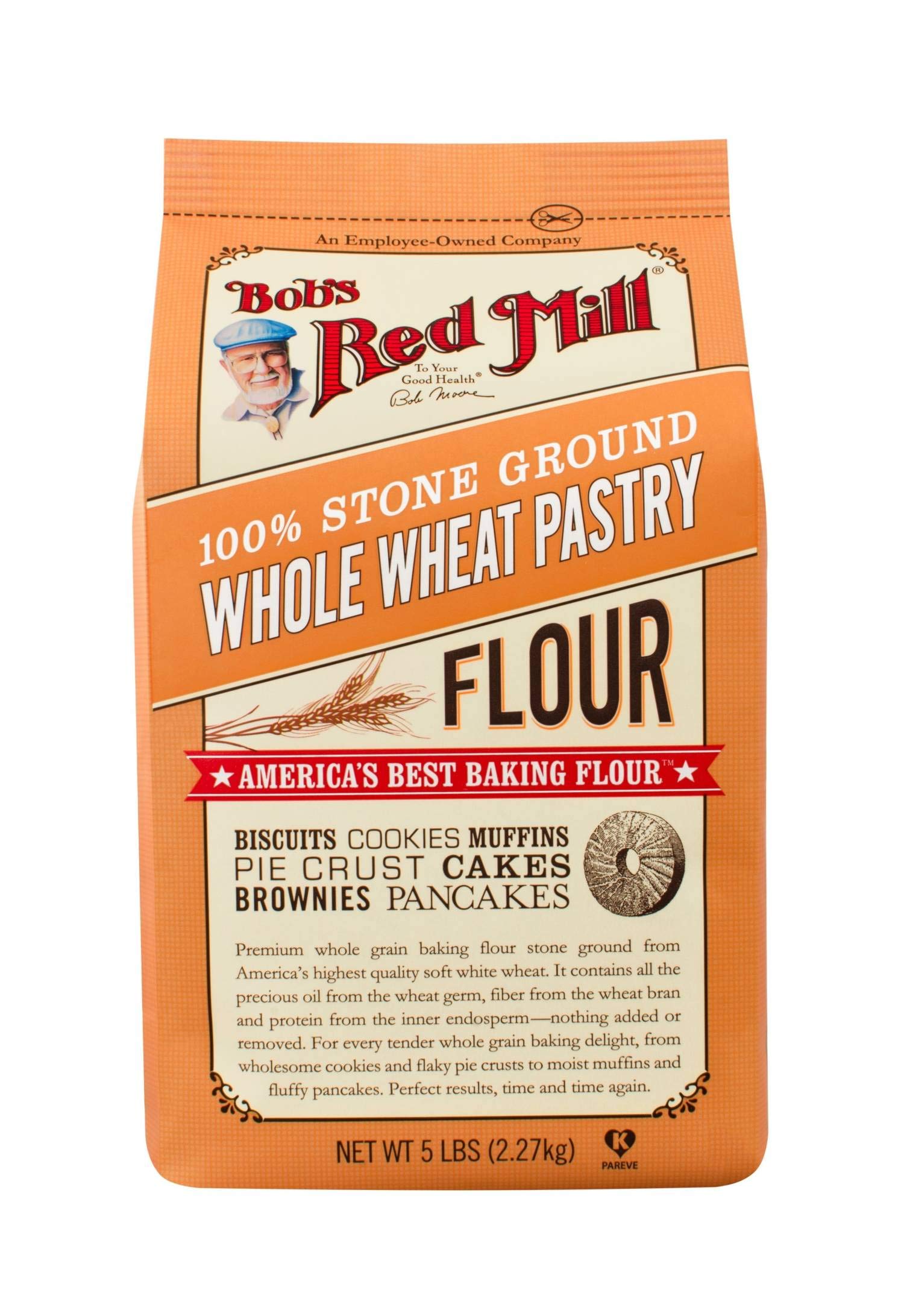 Bob'S Red Mill, Whole Wheat Pastry Flour, 5 Lb