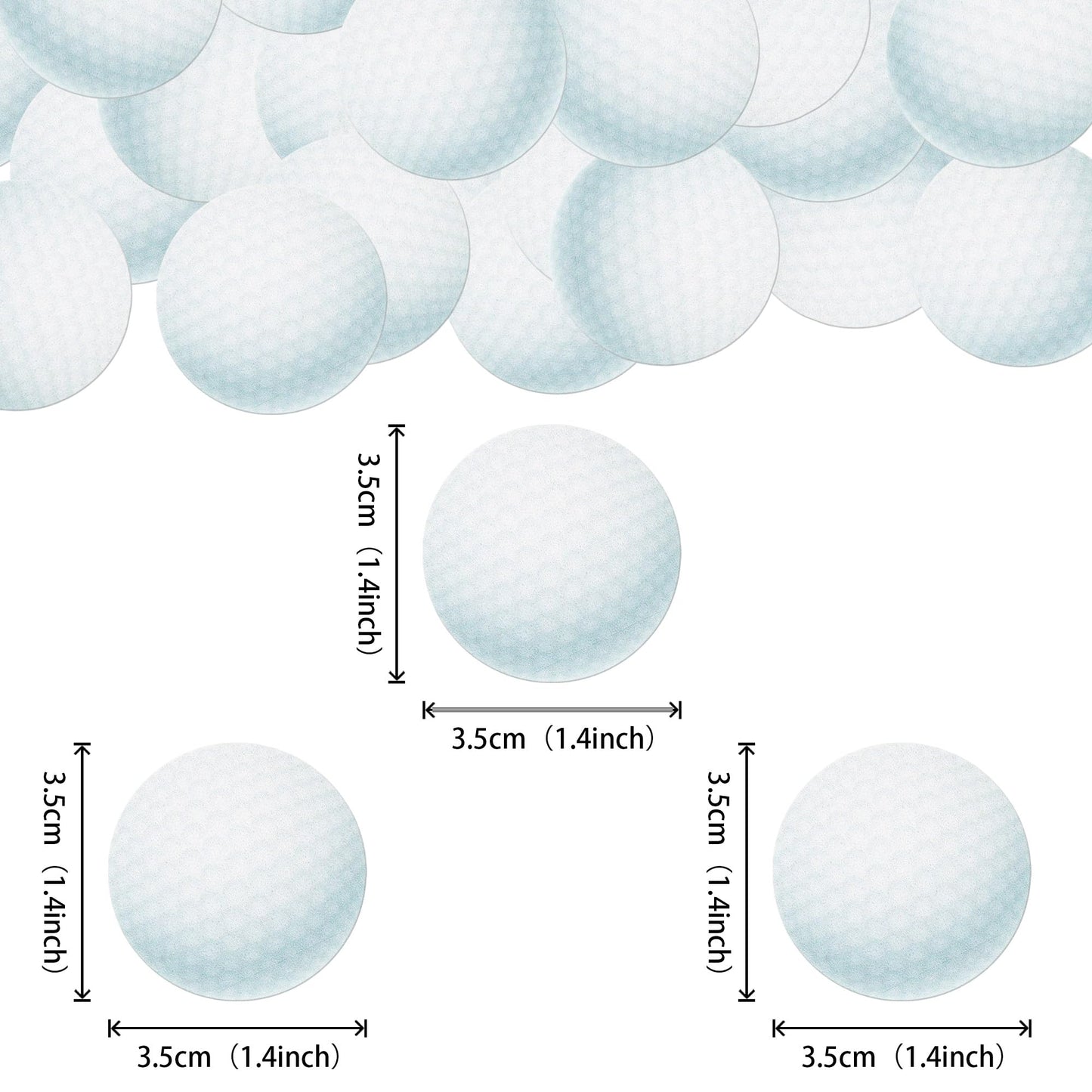 48 Pcs Edible Golf Cupcake Toppers Wafer Paper Sports Balls Golf Cupcake Picks Edible Golf Cupcake Decorations For Sports Golf B