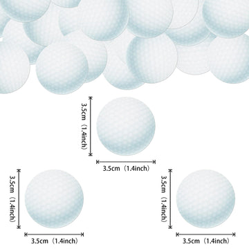 48 Pcs Edible Golf Cupcake Toppers Wafer Paper Sports Balls Golf Cupcake Picks Edible Golf Cupcake Decorations For Sports Golf B