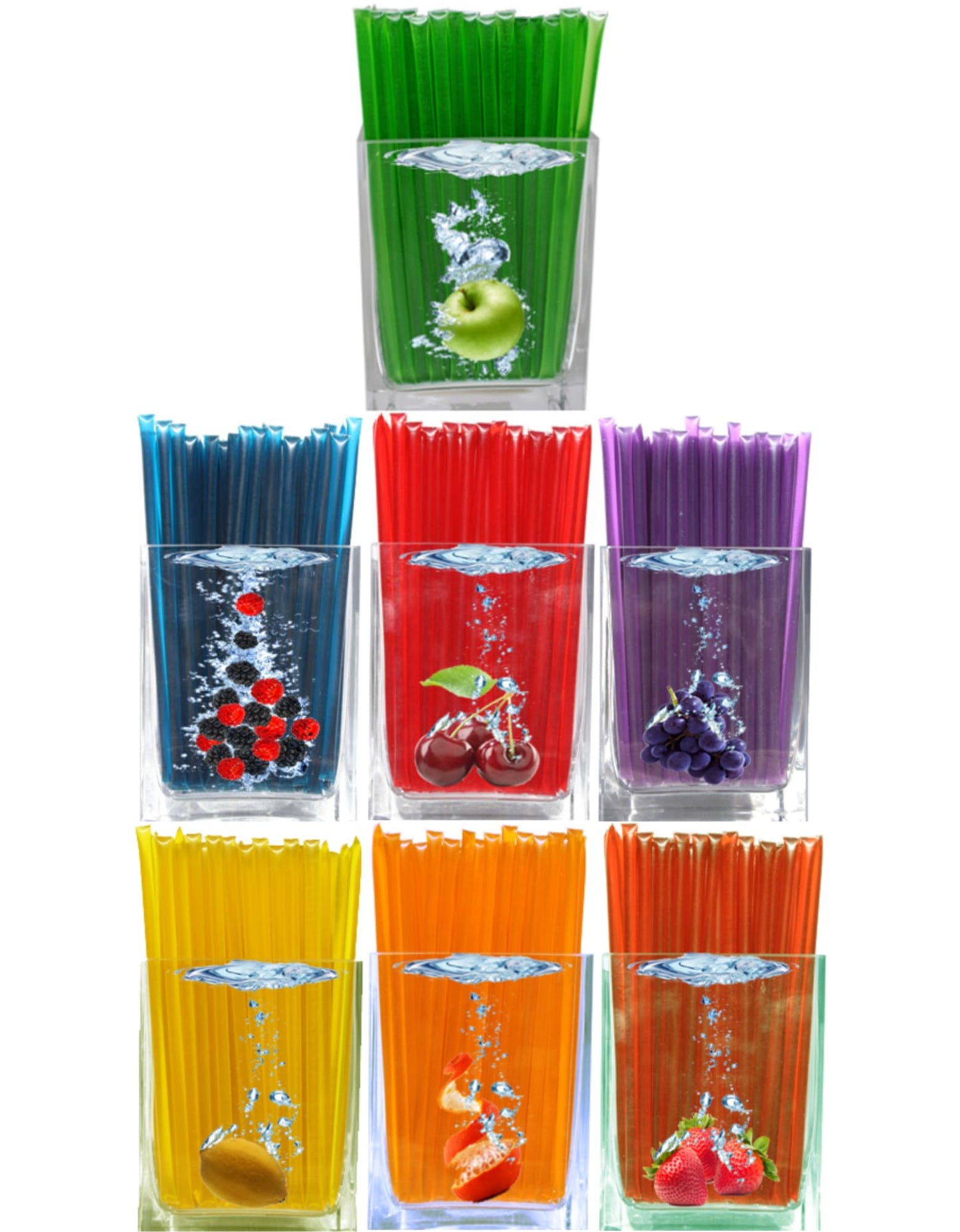 By The Cup Sour Honey Sticks, 7 Flavor Variety (Pack Of 70)