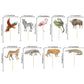 Gyufise 36Pcs Jungle Safari Animal Cupcake Toppers Tiger Zebra Cow Lion Cupcake Pick Decorations For Jungle Theme Baby Shower Bi
